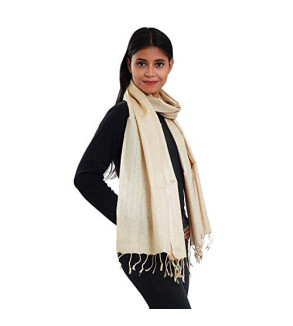 Natural Tasar Silk Stole