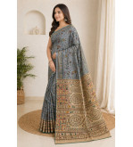 Tasar Gheecha Sataple Silk Saree for Women | Handcrafted Screen Print | Traditional Ethnic Wear | 6.5 Meter with Blouse Piece