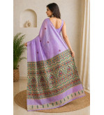 copy of Tasar Gheecha Sataple Silk Saree for Women | Handcrafted Screen Print | Traditional Ethnic Wear | 6.5 Meter with Blouse