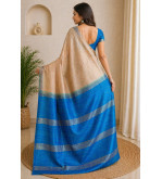 Pure Tasar Gheecha Silk Saree for Women | Handloom Certified | Silk Mark | Traditional Handwoven Saree | 6.5 Meter with Blouse