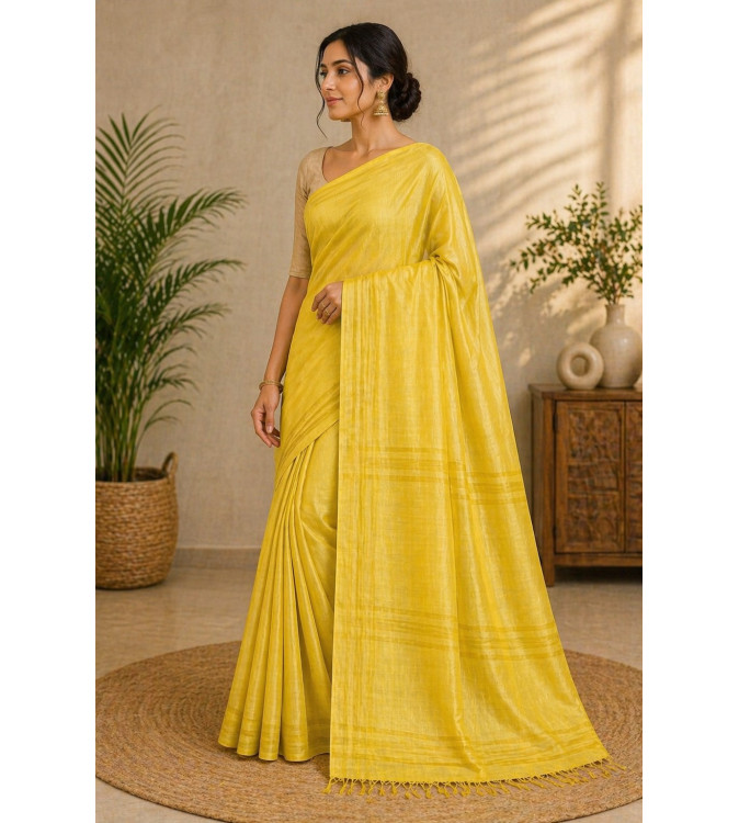 copy of copy of copy of Tasar Gheecha Sataple Silk Saree for Women | Handcrafted Screen Print | Traditional Ethnic Wear | 6.5 Me