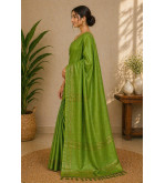 copy of copy of copy of copy of Tasar Gheecha Sataple Silk Saree for Women | Handcrafted Screen Print | Traditional Ethnic Wear