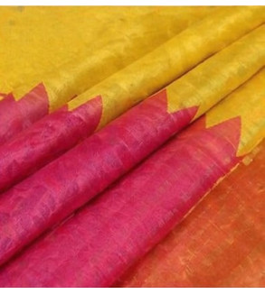 Pure Tasar Tasar Silk Printed Saree for Women | Handloom Certified | Silk Mark | Traditional Ethnic Saree with Blouse