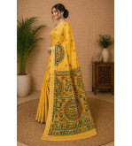 Pure Tasar Tasar Silk Printed Saree for Women | Handloom Certified | Silk Mark | Traditional Ethnic Saree with Blouse