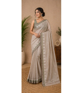 Tasar Tasar Silk Boota Saree | Pure Handloom Silk | Elegant Traditional Saree with Blouse Piece | Silk Mark Certified