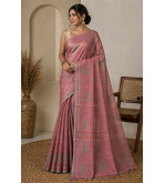 Tasar Tasar Silk Boota Saree | Pure Handloom Silk | Elegant Traditional Saree with Blouse Piece | Silk Mark Certified