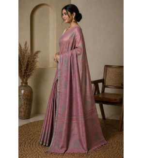 Tasar Tasar Silk Boota Saree | Pure Handloom Silk | Elegant Traditional Saree with Blouse Piece | Silk Mark Certified