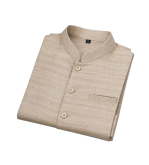 Tasar Gheecha Silk Bandi for Men | Handloom Nehru Jacket | Natural Color | Ethnic Wear | Sizes 40