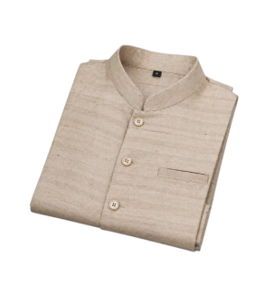 Tasar Gheecha Silk Bandi for Men | Handloom Nehru Jacket | Natural Color | Ethnic Wear | Sizes 40