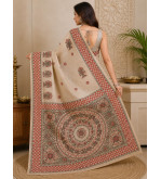 Tasar Tasar Silk Printed Saree for Women | Handloom Certified | Silk Mark | Traditional Ethnic Saree with Blouse