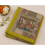 Pure Tasar Gheecha Silk Printed Saree for Women | Handloom Certified | Silk Mark | Traditional Ethnic Saree with Blouse