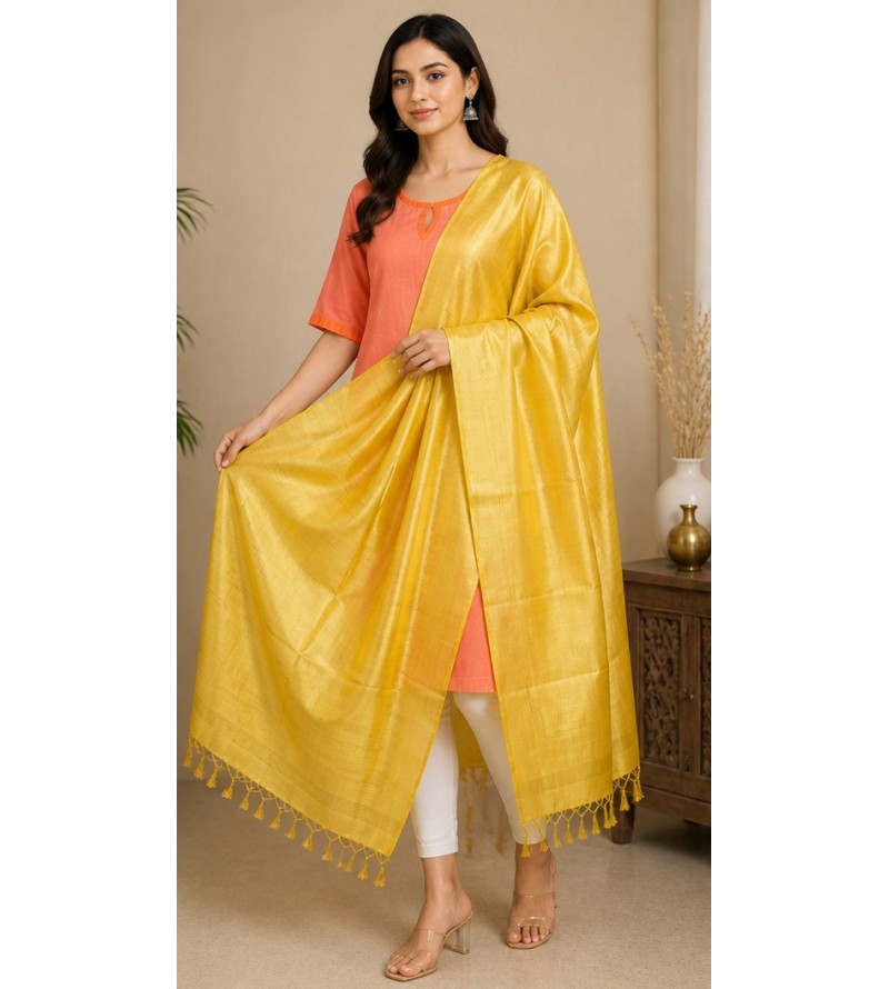 Tasar Dyed Dupatta