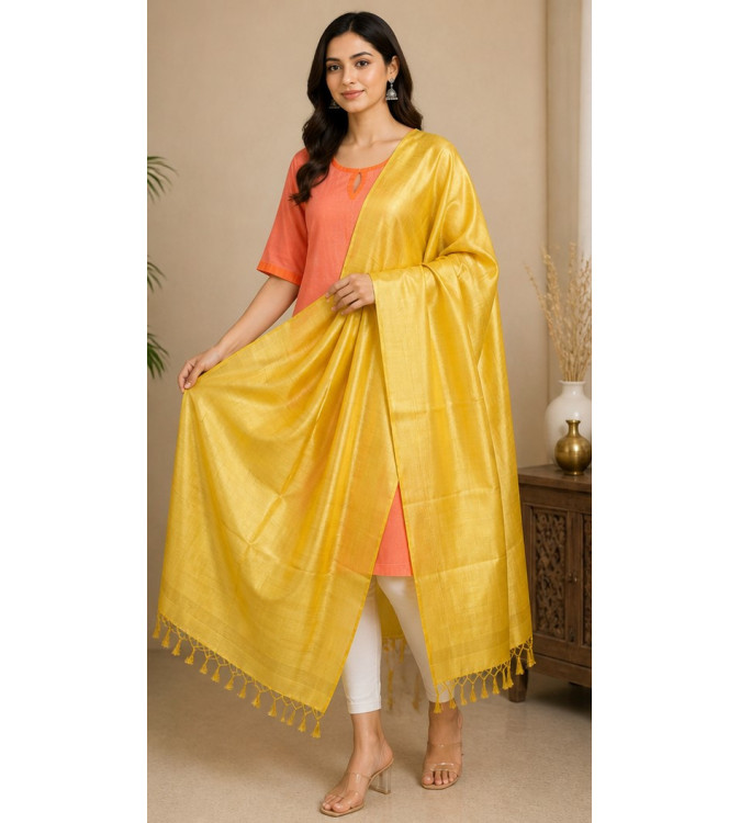 Tasar Dyed Dupatta