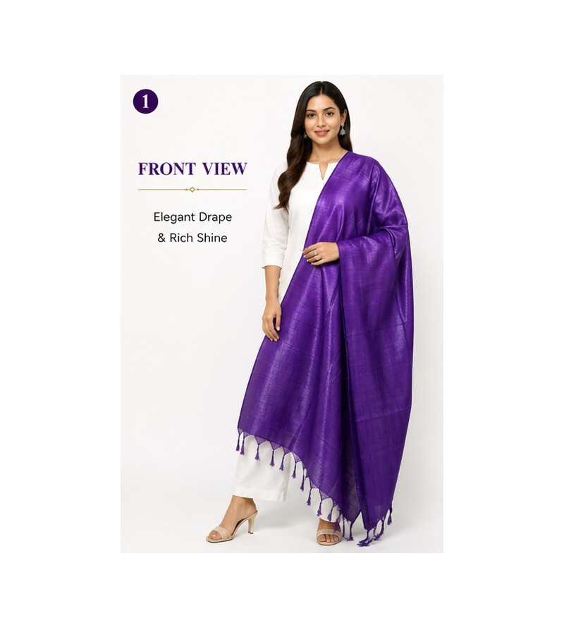 Tasar Dyed Dupatta