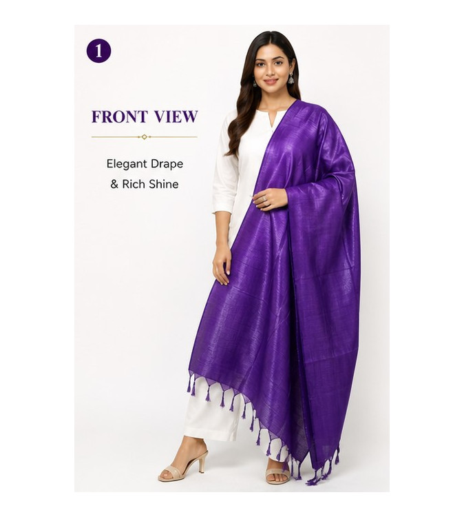 Tasar Dyed Dupatta