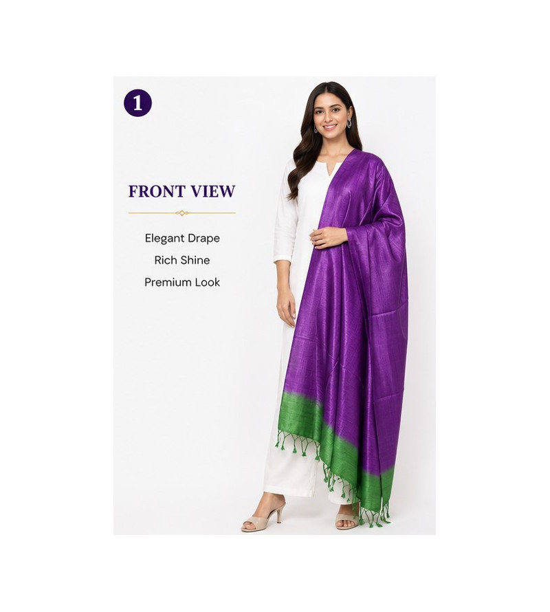 Tasar Dyed Dupatta