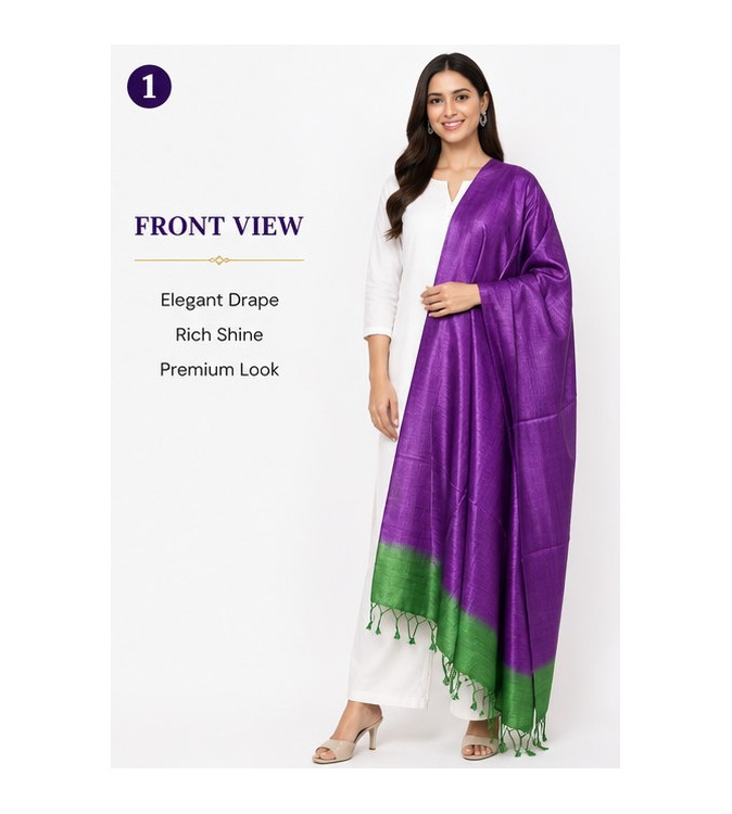 Tasar Dyed Dupatta