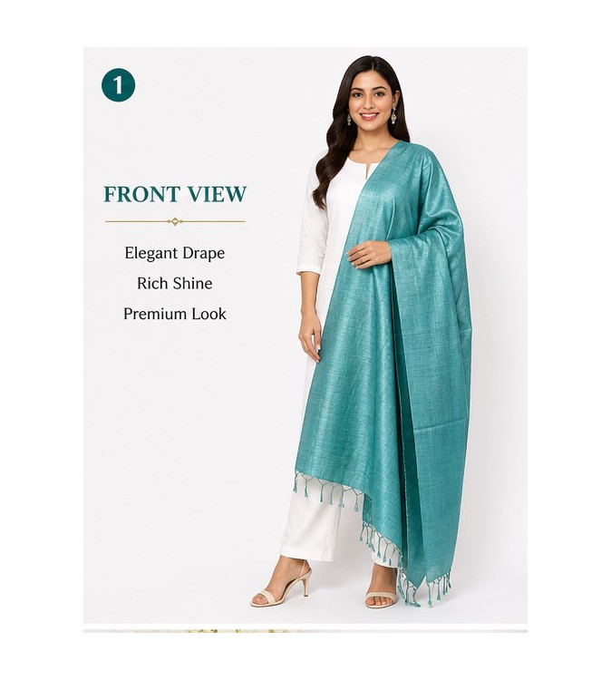 Tasar Dyed Dupatta